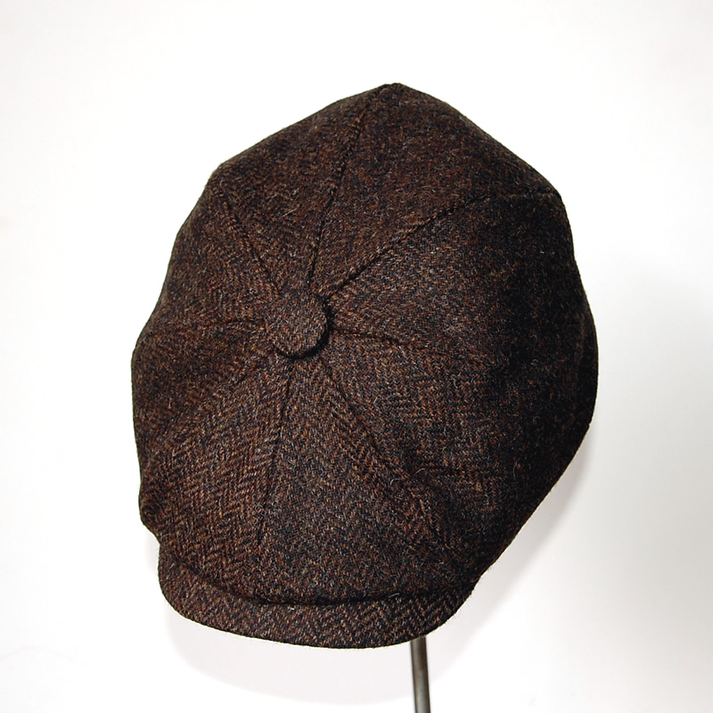 Shetland Wool Tweed-Deep Cut- Baker Boy -'The Eldon'-Brown Melange ...