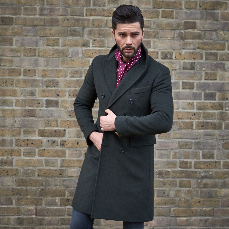 Double Breasted Wool 'Pine Marl' Overcoat' The Portland' | Stumper ...
