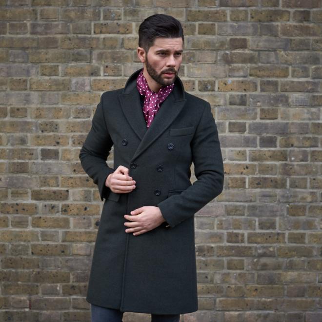 Men s Double Breasted Wool Overcoat