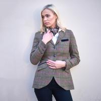 Women's Tweed Jacket-Checked 